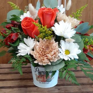 Rustic Fall Pumpkin Tin