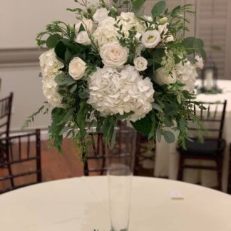 Tall White Garden Centerpiece