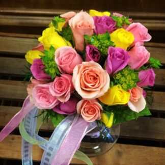 Colorful Rose Mini Bouquet