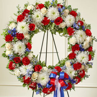 Patriotic Wreath Standing Spray