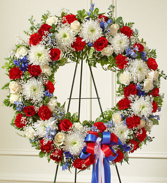 Patriotic Wreath Standing Spray