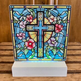 Stained Glass Light Up Acrylic Cross