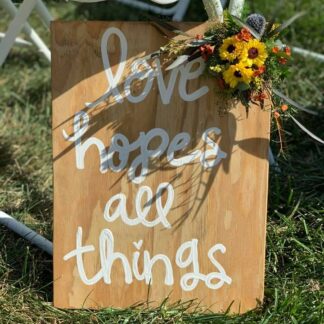 Small Fall Floral Sign Piece