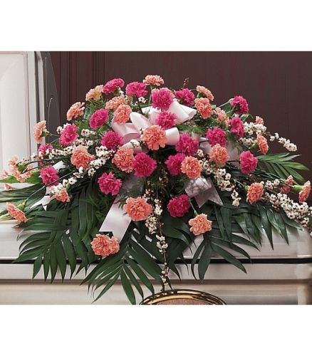 Lutz Pink Carnation Casket Spray