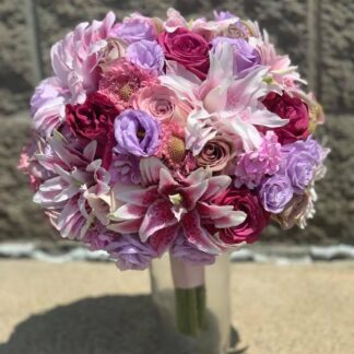 Pink Rose Lily Bouquet