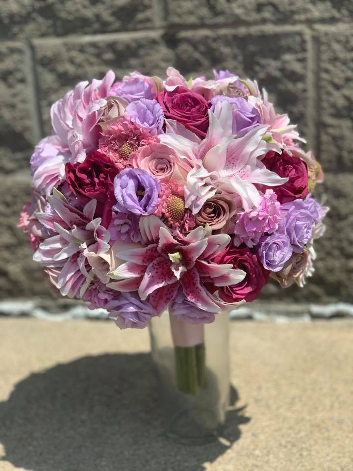 Pink Rose Lily Bouquet