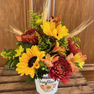 Rustic Sunflower Tin