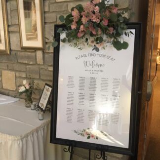 Table Seating Chart Floral Swag