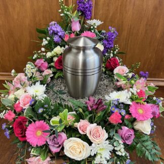 Lutz Pastel Garden Urn Arrangement
