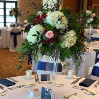 Burgundy & Blush Tall Centerpiece