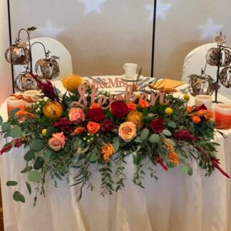 Fall Sweetheart Table Arrangement