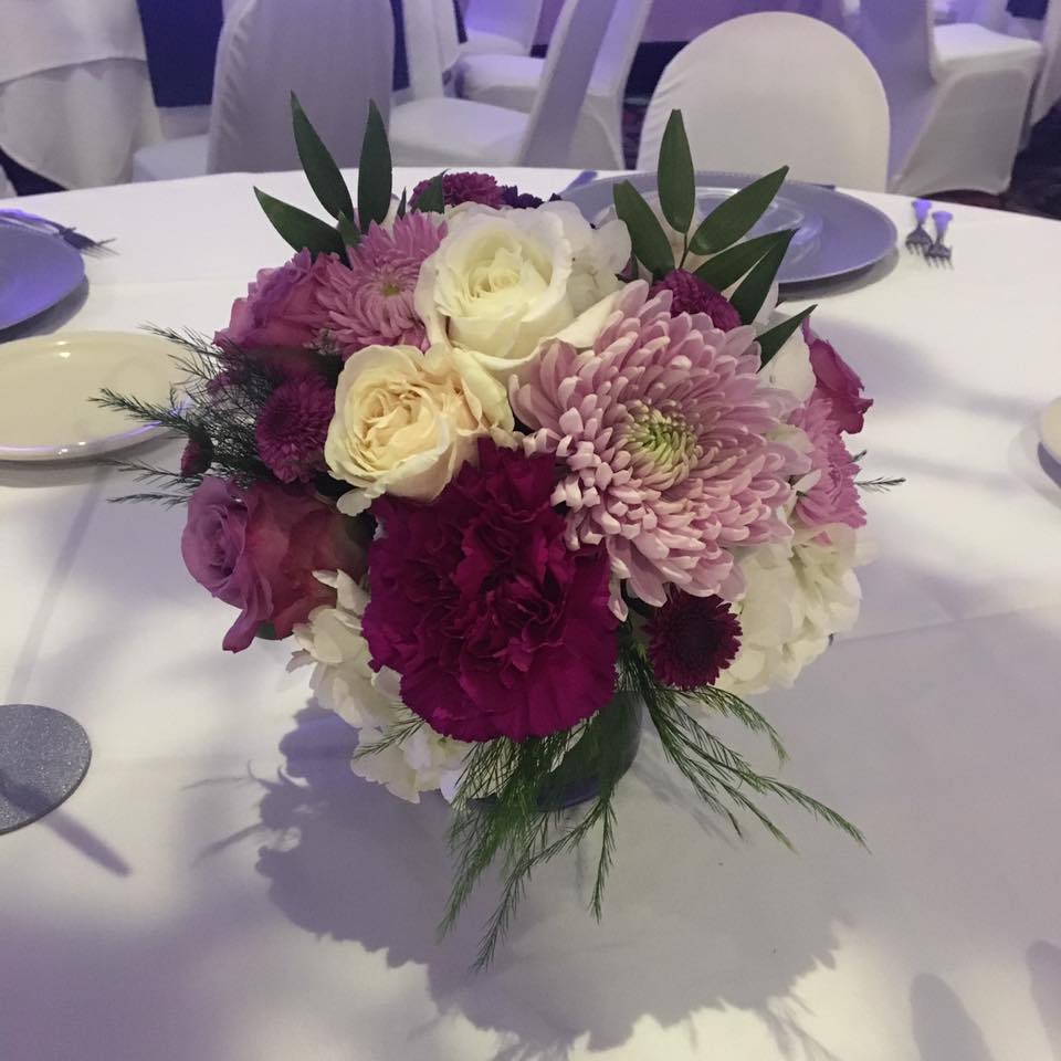 Purple Garden Centerpiece
