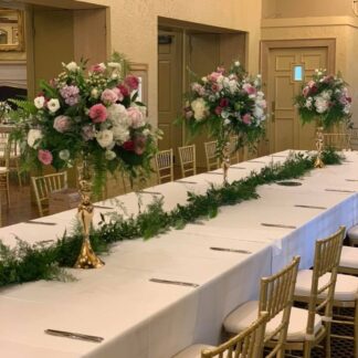 Tall Gold Head Table Arrangements