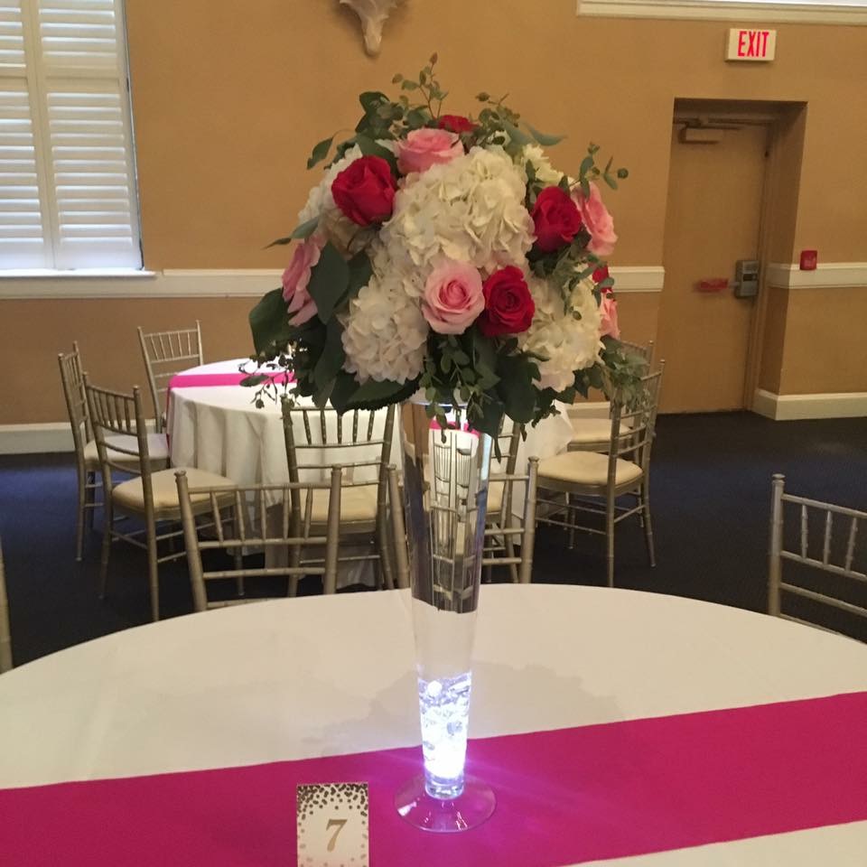 Tall Pink Garden Centerpiece Mix