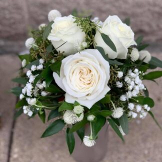 Simple White Rose Bouquet