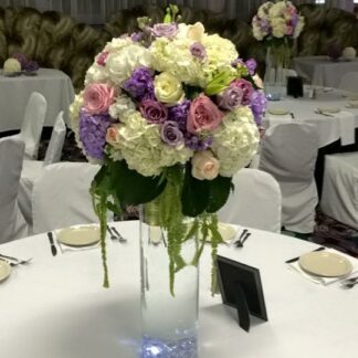 Tall Lavender Lights Centerpiece