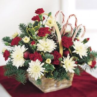 Candy Cane Lane Holiday Basket