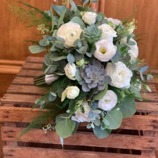 Lutz White & Succulent Bouquet