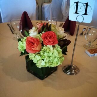 Orange, White & Green Centerpiece