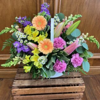 Cottage Garden Basket Arrangement