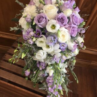 Purple Cascading Bouquet