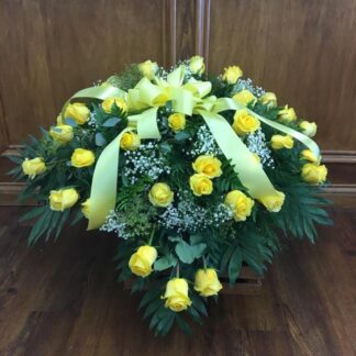 Lutz Yellow Rose Casket Spray