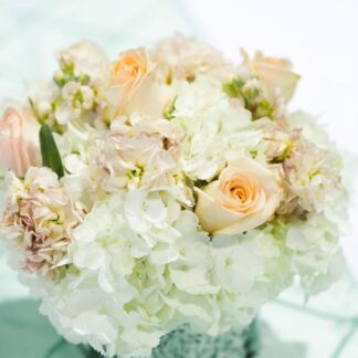White & peach