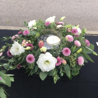 Lights of Lavender Centerpiece