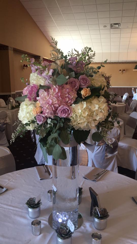 Tall Lush Garden Centerpiece