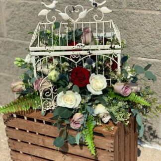 Large Birdcage With Flowers