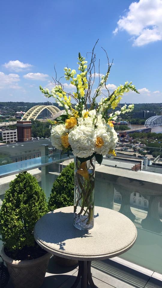 Tall Yellow Centerpiece