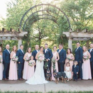 Bridal party in the park