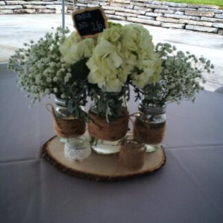 Rustic Mason Jar Centerpieces
