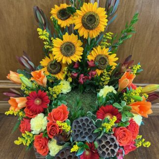 Lutz Fall Blooms Urn Arrangement