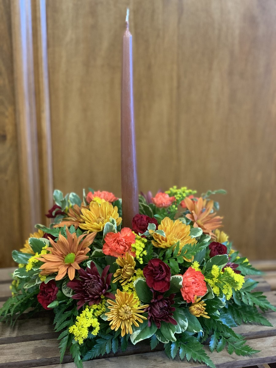 Traditional Thanksgiving Round Centerpiece