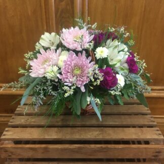 Lutz Purple and White Basket