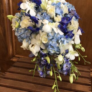 Cascading Blue Bouquet