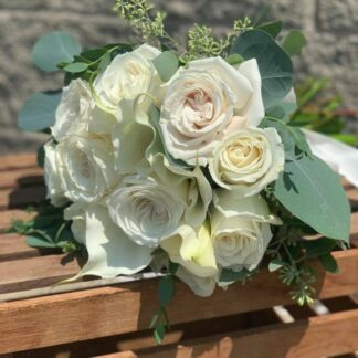 White Calla & Rose Bouquet