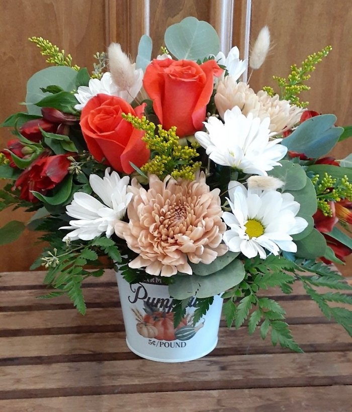 Rustic Fall Pumpkin Tin