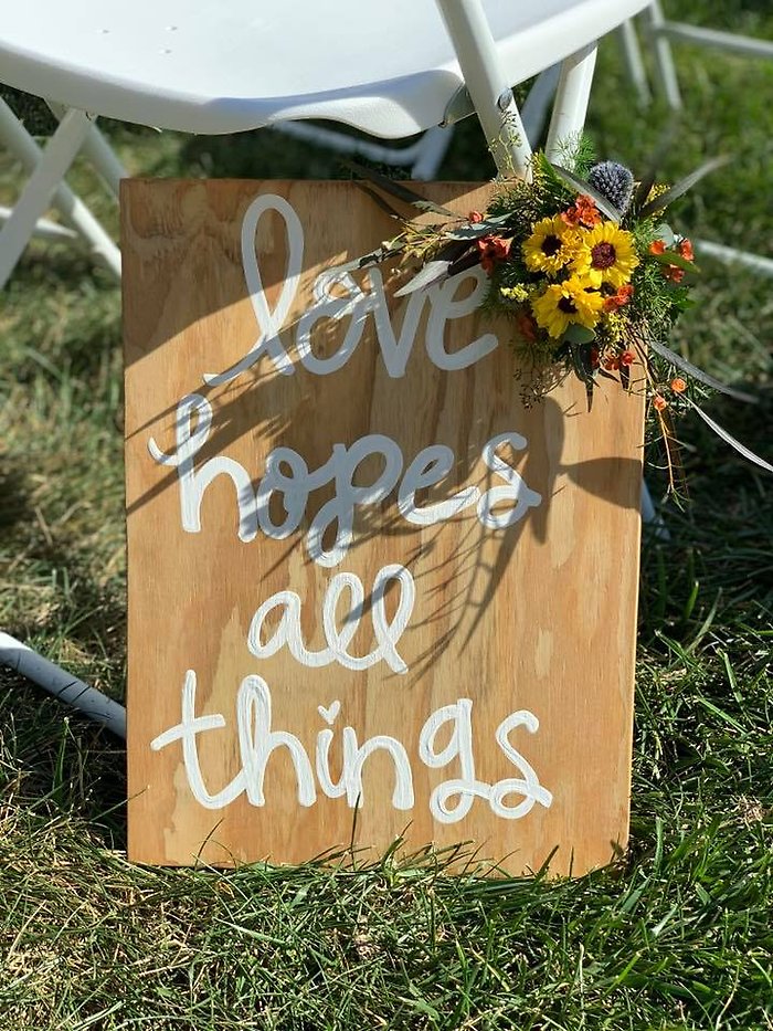Small Fall Floral Sign Piece