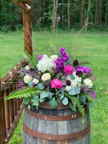 Wine Barrel Flowers