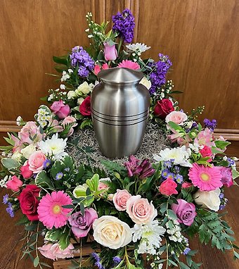 Lutz Pastel Garden Urn Arrangement