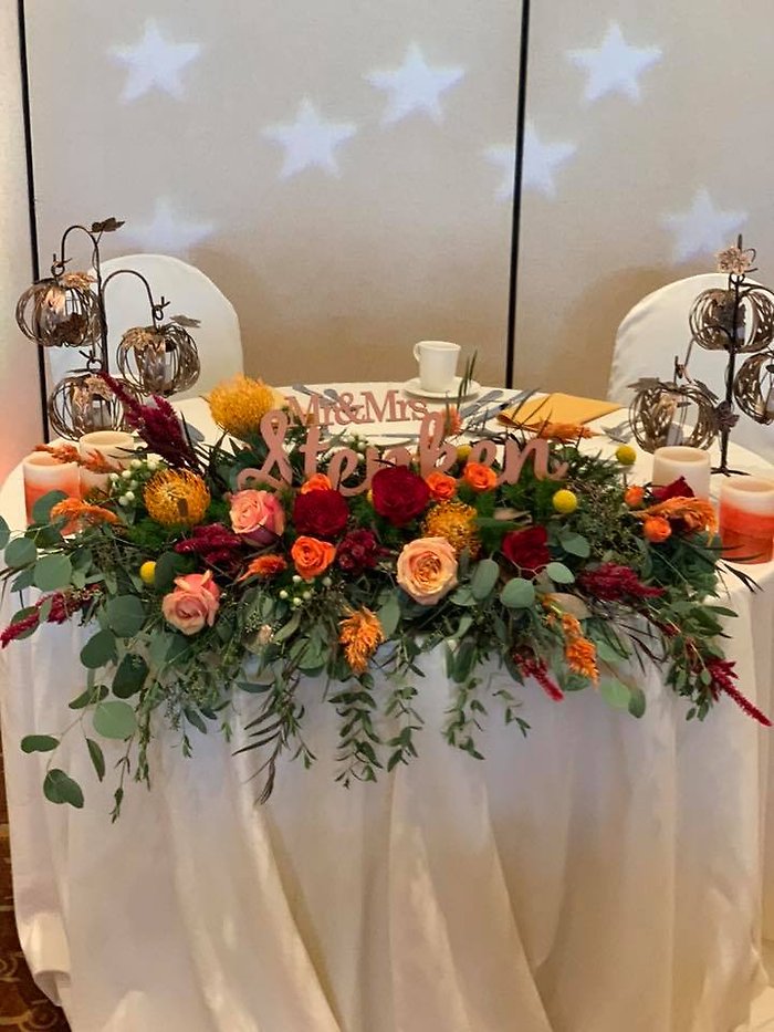Fall Sweetheart Table Arrangement