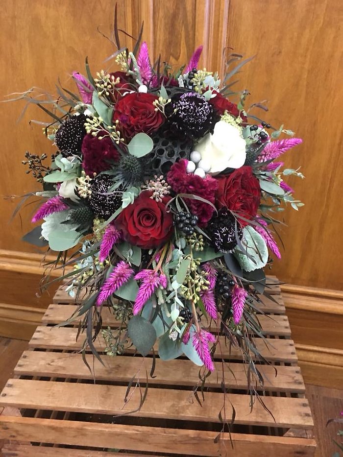 Burgundy & Purple Cascading