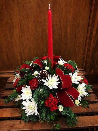 Lutz Christmas round centerpiece