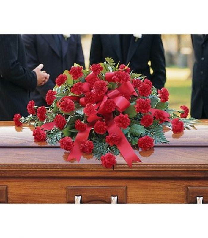 Lutz Red Carnation Casket Spray