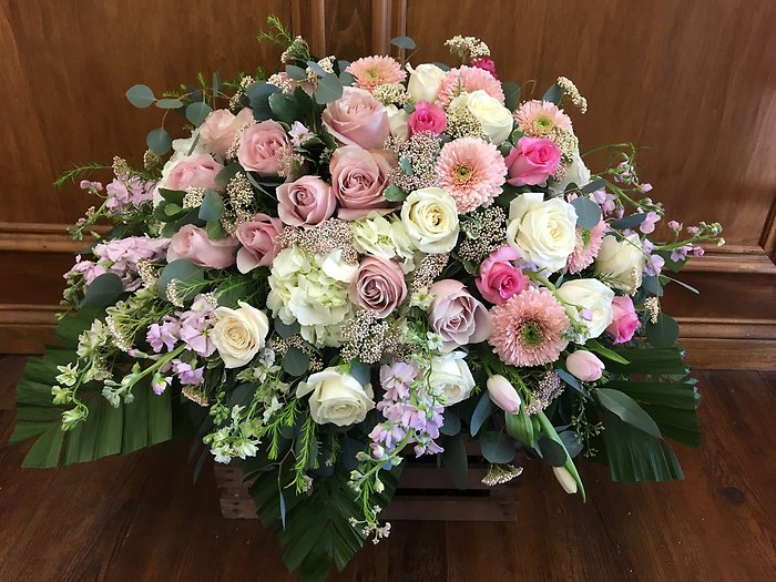 Pretty in Pink Casket Spray