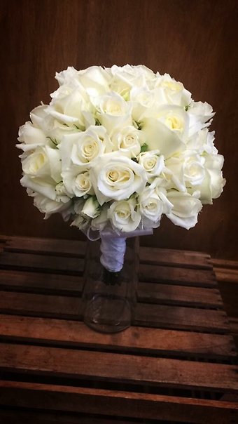 Classic White Rose Bouquet