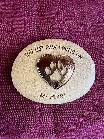 Tiny Paw Prints On My Heart Stone