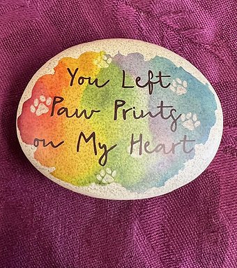 Tiny Paw Prints On My Heart Pet Stone
